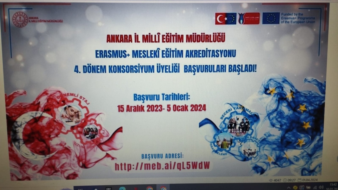 ERASMUS+ MESLEKİ EĞİTİM ÖĞRETMEN BAŞVURULARI